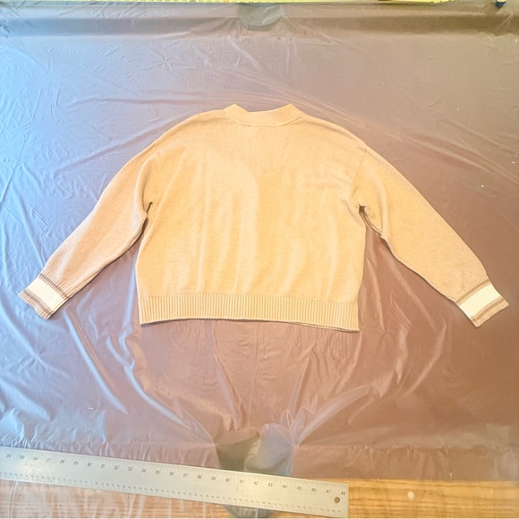 NWT Nautica Tan Cable Knit Cardigan Size Large - Picture 3 of 10